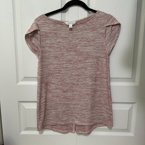 Women Market and Spruce Boat Neck Top in Heathered Red Size Small - Picture 1 of 7